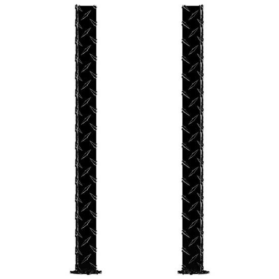 Gloss Black Diamond Plate Aluminum Truck Side Tool Box Leg- 21 Inch