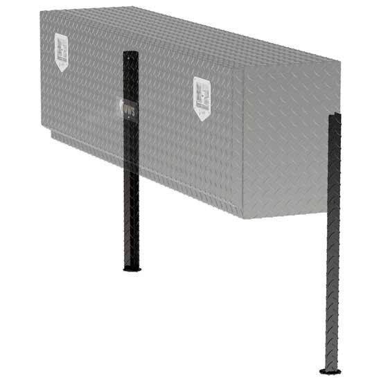 Gloss Black Diamond Plate Aluminum Topside Truck Tool Box Leg- 30 Inch