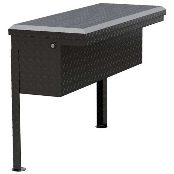 Gloss Black Diamond Plate Aluminum 36 Inch Low Profile Truck Side Tool Box W/ Legs Gloss Black Diamond Plate Aluminum 36 Inch Low Profile Truck Side Tool Box W/ Legs