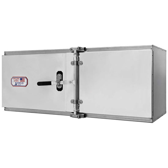 Sturdy-Lite Smooth Aluminum Tool Box W/ Double Door & Stainless Steel Lock Rod- 18 X 24 X 60 Inch