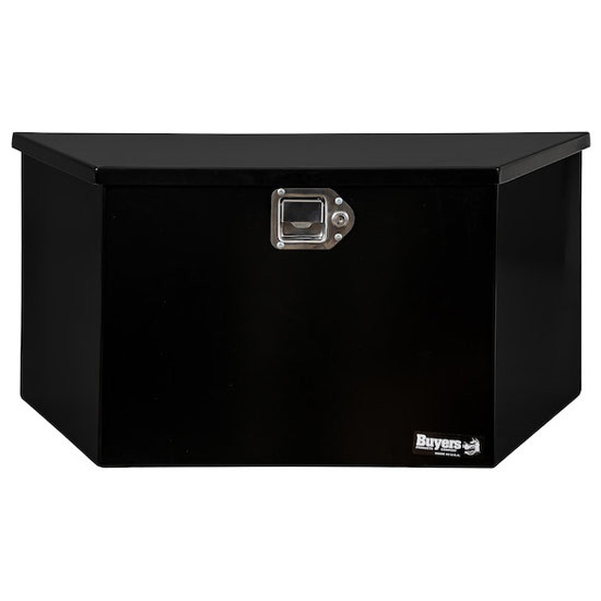 Black Steel Trailer Tongue Truck Tool Box 16.38 X 15 X 35.25/21.25 Inch