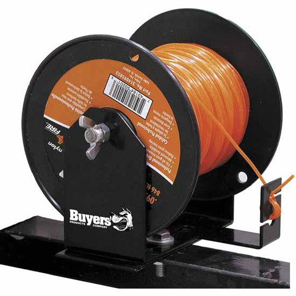 Black Powder-Coated Steel Trimmer Line Spool Bracket For Open/Enclosed Landscape Trailers Black Powder-Coated Steel Trimmer Line Spool Bracket For Open/Enclosed Landscape Trailers