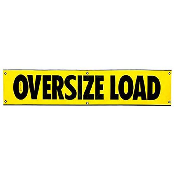 18 X 84 Inch Heavy Duty Reflective Oversized Load Banner, Grommet Style 18 X 84 Inch Heavy Duty Reflective Oversized Load Banner, Grommet Style