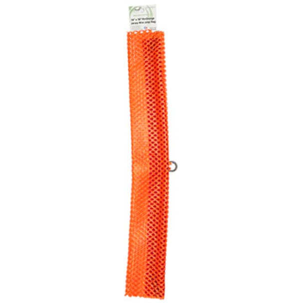 18 X 18 Inch Heavy Duty Fluorescent Orange Mesh Safety Flag W/ Tags