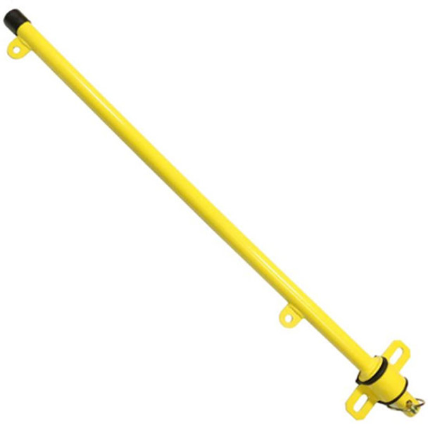 Yellow Powder-Coated Heavy Duty Permanent Mount Style Banner Display System For Flatbed Trucks Yellow Powder-Coated Heavy Duty Permanent Mount Style Banner Display System For Flatbed Trucks
