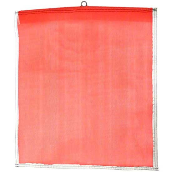 18 X 18 Inch Heavy Duty Fluorescent Orange Wire Loop Flag With Reflective Border