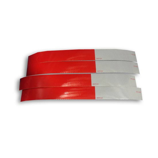 DOT-C2 Conspicuity Reflective Tape Red & White 18 Inch X 2 Inch