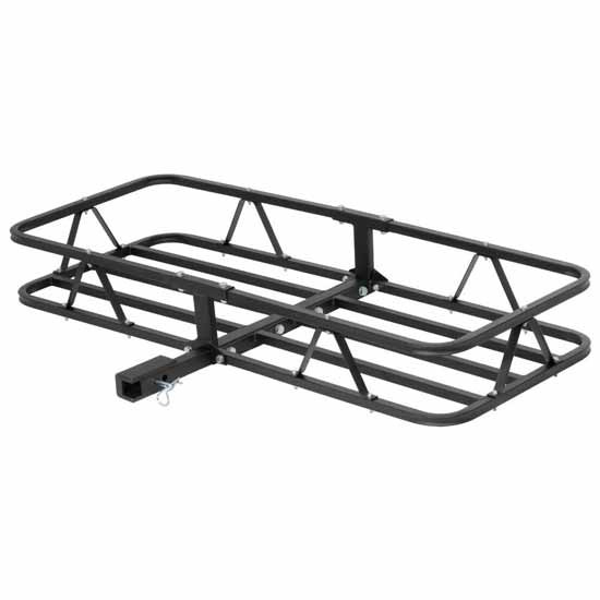 Steel Basket Cargo Carrier 48 X 20 X 6 Inch - 500 Lb. Capacity - Black