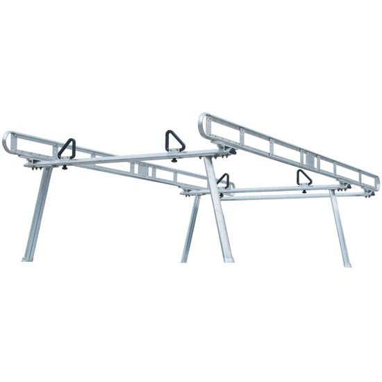 Anodized Aluminum Cab-Over Truck Ladder Rack For Full-Sized Pickup Trucks - 800 Pound Capacity