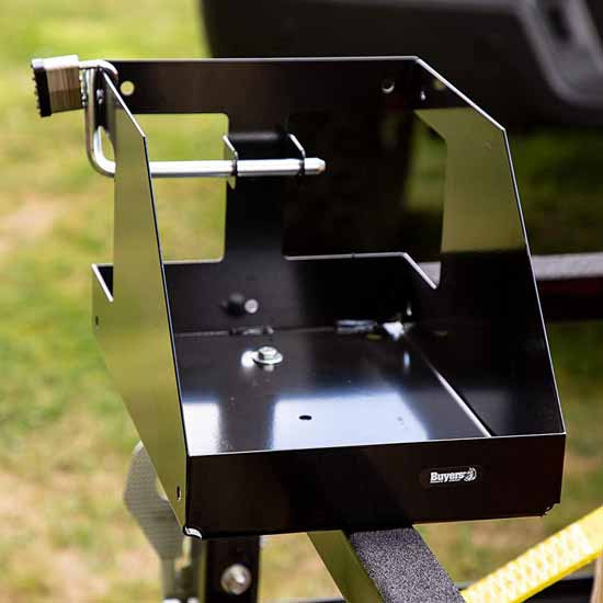 Locking Gas Container Rack For Open/Enclosed Landscape Trailers