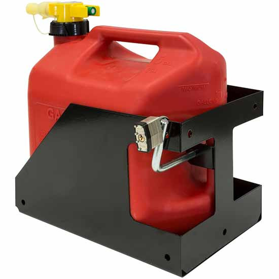 Locking Gas Container Rack For Open/Enclosed Landscape Trailers