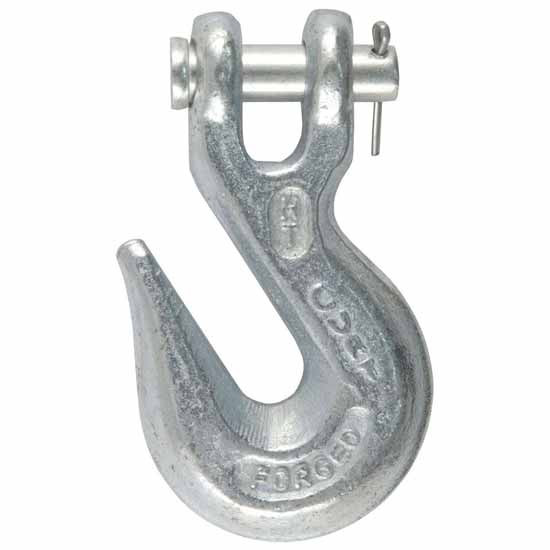 3/8 Inch Zinc-Plated Steel Clevis Grab Hook - 5,400 Lbs. Working Load Limit