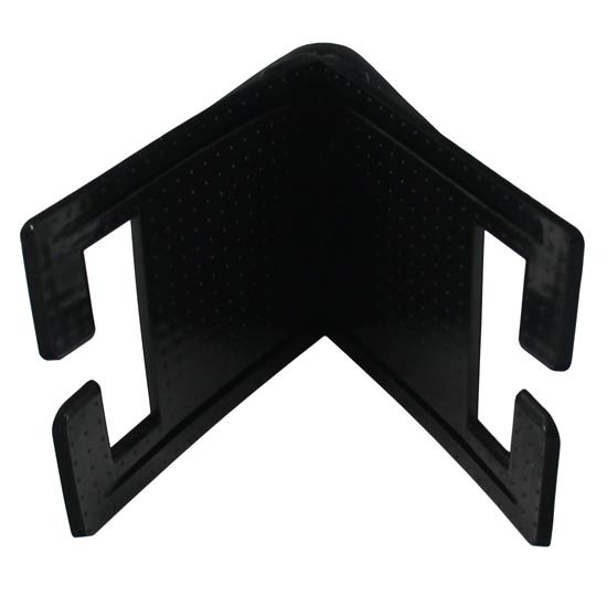 3.75 X 3.25 Inch Black Plastic Corner Protector For 2 Inch Straps - Set Of 10