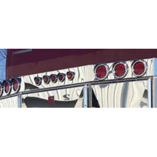 Brunner Polished Stainless Steel Upper Red LED Light Bar For Cab Racks