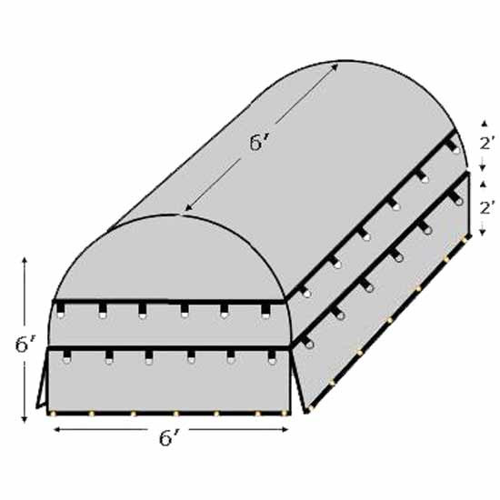 BESTfit Blue Vinyl Coil Tarp 6 X 6 X 6 Foot