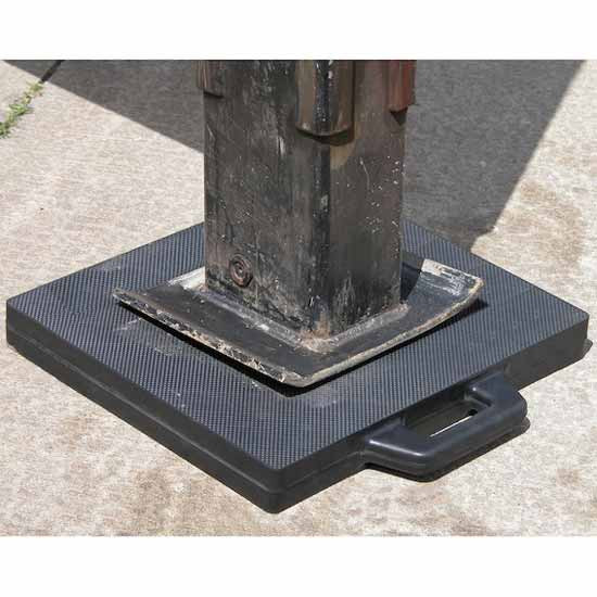 Rubber Outrigger Pad 2 X 18 X 18 Inch Protects Surfaces From Heavy Equipment