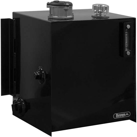 Steel 25 Gallon Side-Mount Hydraulic Reservoir W/ 10 Micron Filter - Powder Coated Black