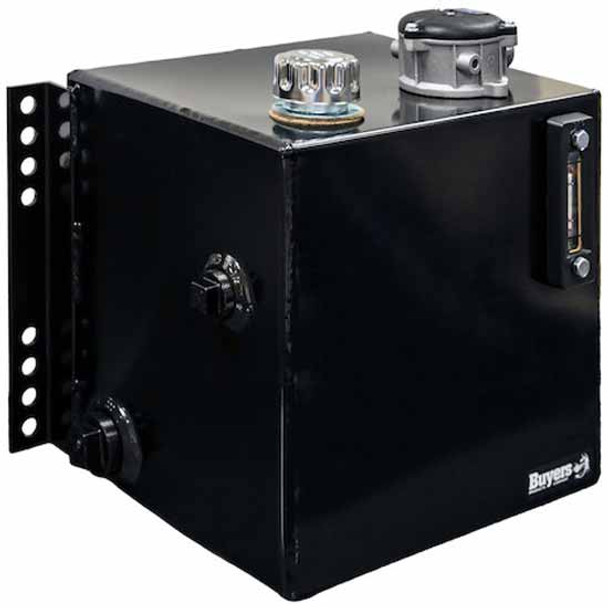 Steel 15 Gallon Side-Mount Hydraulic Reservoir - Powder Coated Black