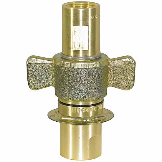 Brass/Iron 1 Inch Wing-Type Hydraulic Quick Coupler Male/Female Assembly