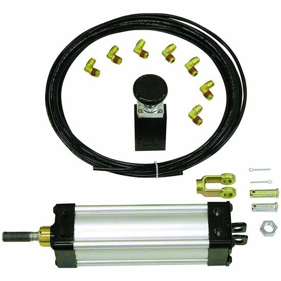 Carbon Steel Clevis Mount Tie Rod Style Cylinder Kit W/ 2.5 In Bore, 6 Inch Stroke, Includes BAV020 Valve