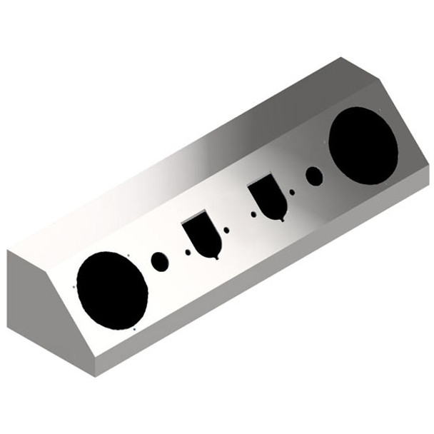 Smooth Aluminum On-Top Air Line Box Deck Plate W/ Trailer Air, 2 7-Way Hookups, 2 - 4 Inch Light Holes Smooth Aluminum On-Top Air Line Box Deck Plate W/ Trailer Air, 2 7-Way Hookups, 2 - 4 Inch Light Holes