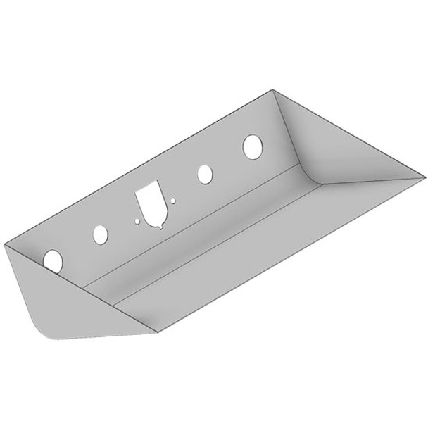 Smooth Aluminum Recessed Air Line Box W/ Flange - Hydraulic, Trailer Air, 7 Way Hookups