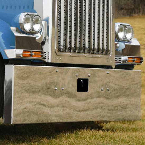 BESTfit Stainless Steel 18 Inch Texas Boxed End Bumper W/ Tow Holes Fits Peterbilt 378 & 379