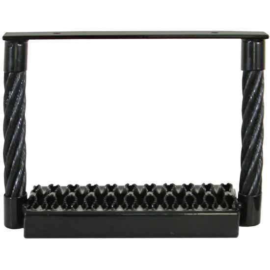 9 X 15 X 4.75 Inch Black Powder-Coated Cable Type Truck Step With Galvanized Wire Cable Sides