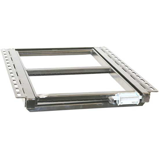 Black Powder-Coated Retractable Step