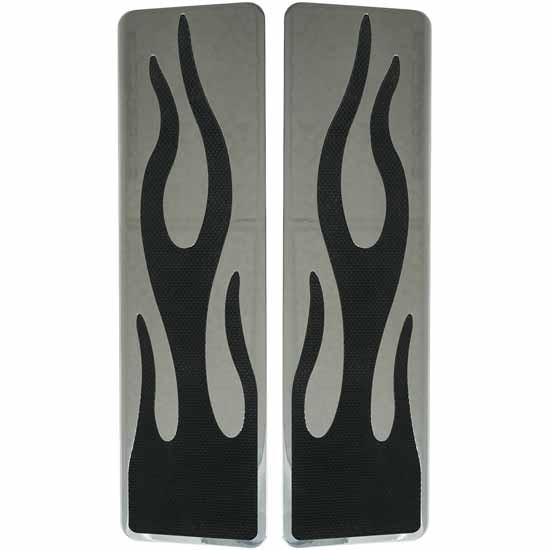 18 Inch Billet Aluminum Steps W/ Black Flames