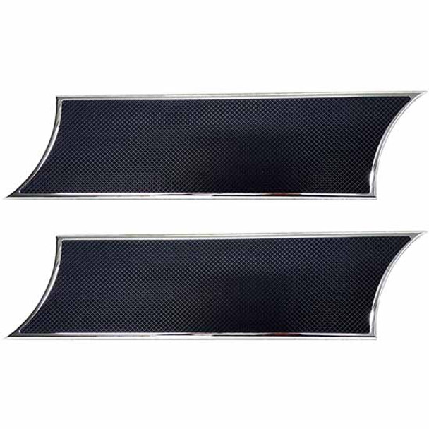 24 Inch Chrome Swoop Style Billet Step Plate W/ Rubber Inserts