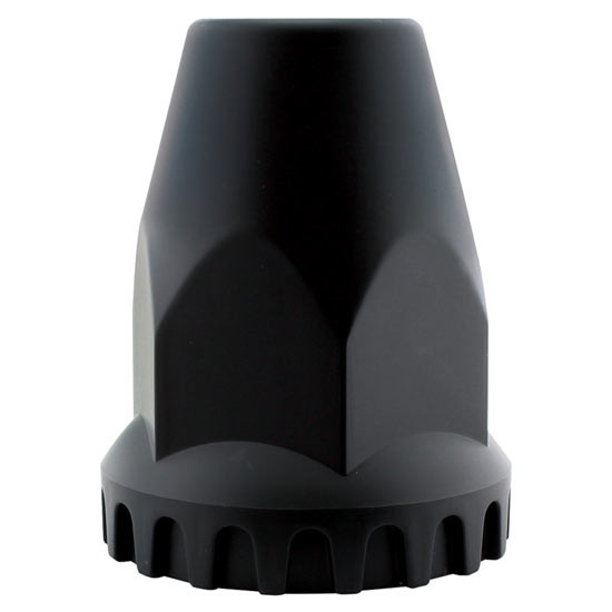 33MM X 2.75 Inch Black Thread-On Flat Spike Nut Cover With Flange