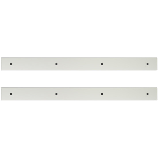 2 X 24 Inch 14G 304 Stainless Steel Top Mud Flap Accent- Pair