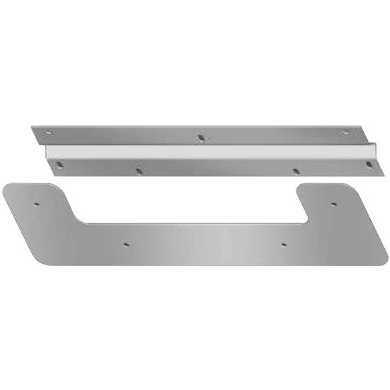 4 X 24 Inch Stainless Steel U-Shape Mud Flap Weight W/ Backplate - Pair