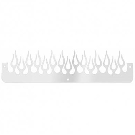 24 Inch Chrome Flame Bottom Mud Flap Plate - Bolt Thru