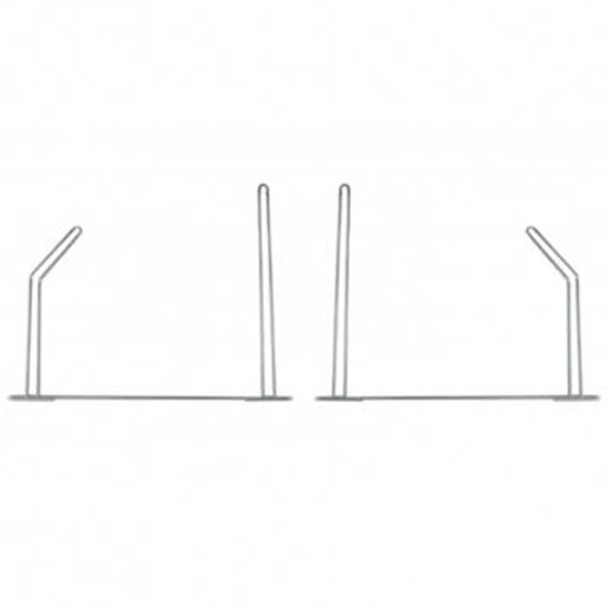 24 Inch Chrome Anti-Sail Bracket For 45 Degree Angled Rear Mud Flap For Mud Flaps