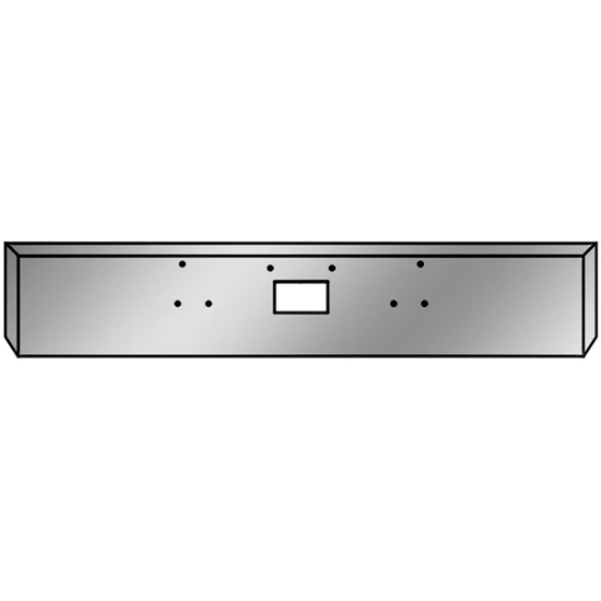 Peterbilt 379, 378, 357 SFA 18 Inch Texas Chrome Bumper, 10 Gauge W/ Boxed Ends & Tow Holes By BESTfit