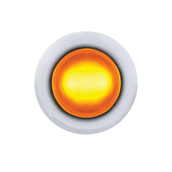 Front Air Cleaner Panels W/ 22 Amber LED Amber Lens Dual Function Mini Diamond Lights For Peterbilt