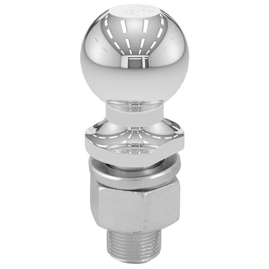 2.3125 Inch Chrome Trailer Hitch Ball W/ 1.25 X 2.625 Inch Shank - 10,000 Lbs