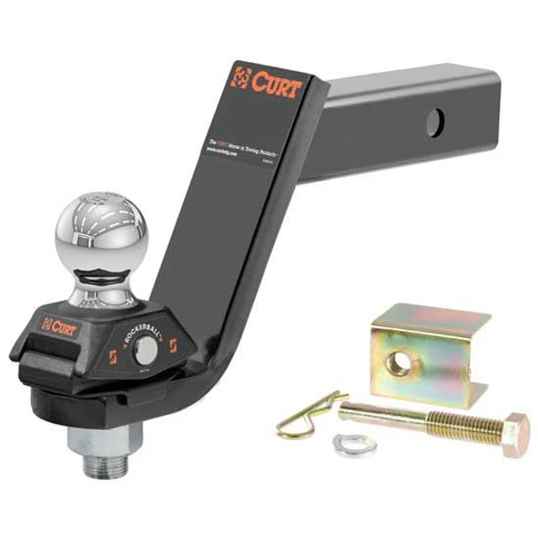 Rockerball Shockdrop Cushion Hitch W/ 2 Inch Ball, 5 Inch Drop For 2 Inch Receiver Tube - Rated To 7,500 Lbs. GTW Rockerball Shockdrop Cushion Hitch W/ 2 Inch Ball, 5 Inch Drop For 2 Inch Receiver Tube - Rated To 7,500 Lbs. GTW