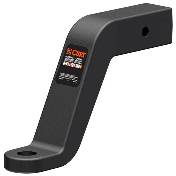 Commercial Duty Ball Mount W/ 1.25 Inch Hole, 6.5 Inch Rise Or 8 Inch Drop For 2.5 Inch Receiver Tube - 20K Lbs. GTW