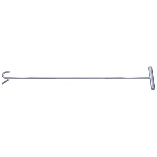 31 Inch Chrome 5th Wheel Pin Puller With S Hook & Bar Style Handle