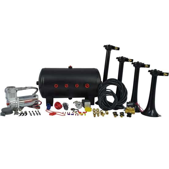 HornBlasters Conductors Special 540 Train Horn Kit With 5 Gallon 8 Port 200 PSI Air Tank