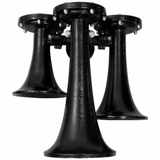 Train Horn Black Heavy Duty 3 Bell Stacked by BESTfit Train Horn Black Heavy Duty 3 Bell Stacked by BESTfit