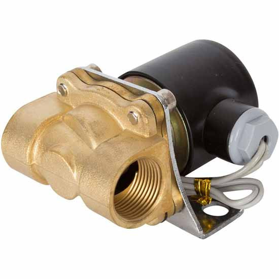 12V Brass Electric Air Solenoid With 3/4 Inch NPT