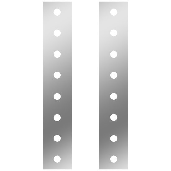 26 Inch Stainless Steel Rear Panels For 15 Inch Premium Donaldson Air Cleaners - Pair For Peterbilt