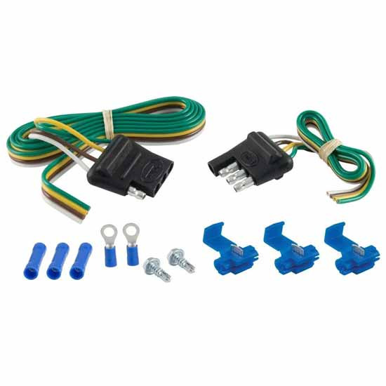 4-Way Flat Output Connector Plug, Socket W/ 12 Inch, 48 Inch 16-G Color-Coded Wires
