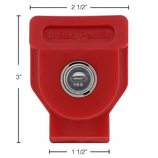 Heavy Duty Red Plastic Glad Hand Trailer Lockout Device - Keyed Individually