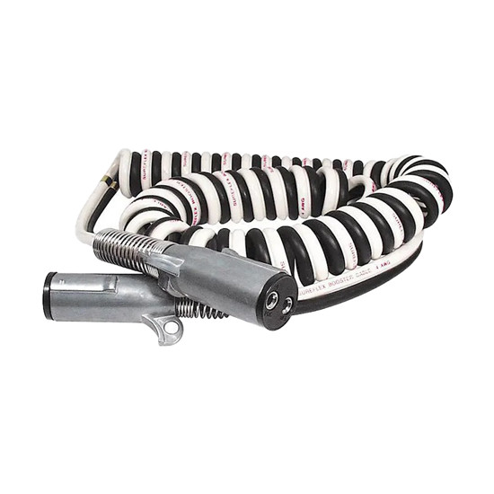 2-Way Coiled Cable 15 Foot 4 Gauge Internally Grounded For Lift Gate Applications