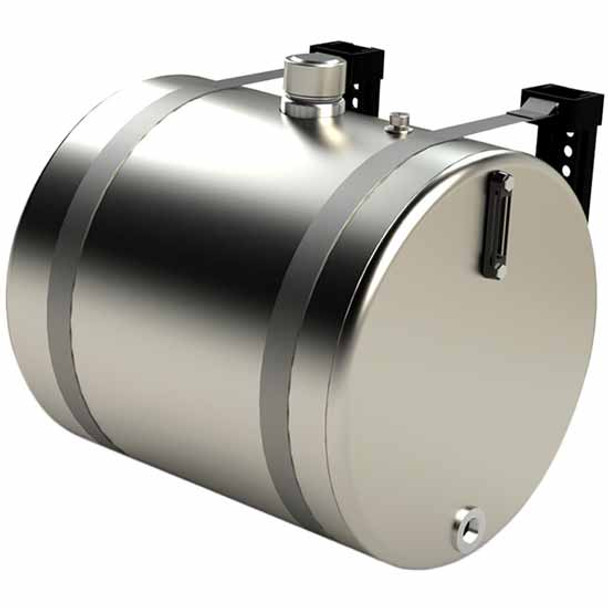 BESTfit Aluminum Round Hydraulic Tank Kit With Filler Breather Cap, Strainer 50 Gallon- 25 X 27 Inch